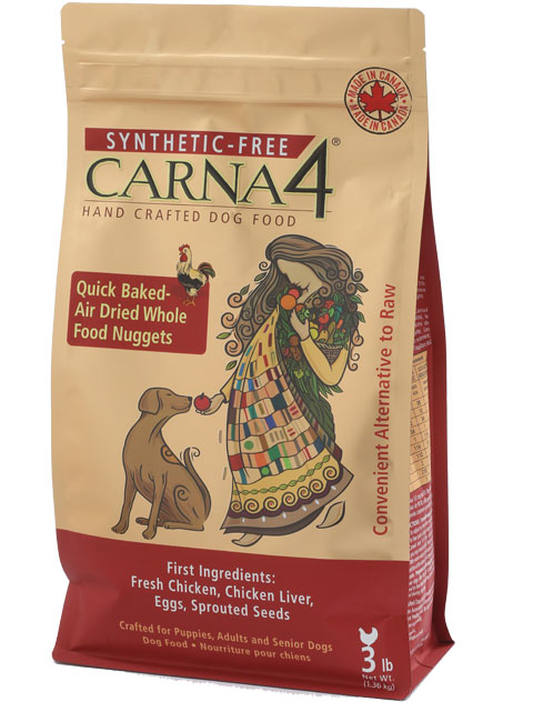 Carna4 Chicken Quick Baked-Air Dried Whole Food Nuggets for Dogs