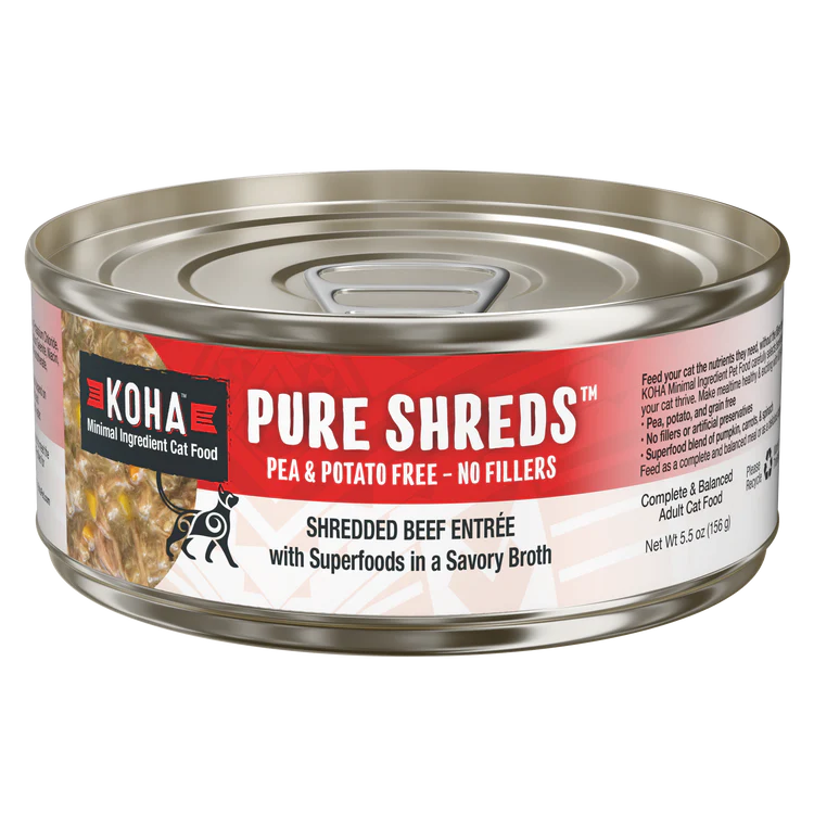 KOHA Beef Pure Shreds for Cats 5.5oz