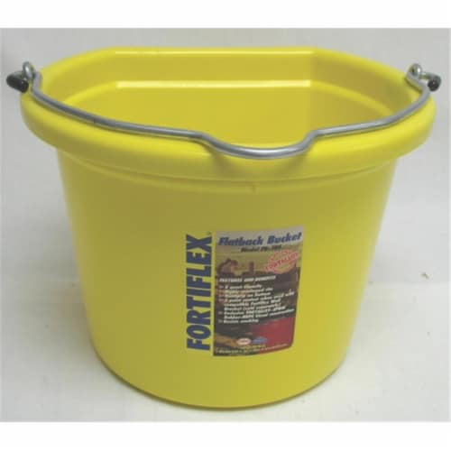 Fortiflex Yellow 8Qrt Flat Back Bucket