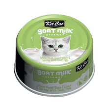 Kit Cat Goat Milk Gourmet White Meat Tuna Flakes & Shrimp for Cats 70g