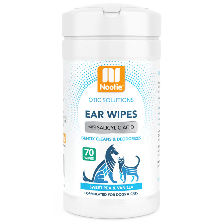 Nootie Otic Solutions Ear Wipes with Calicyclic Acid - 70 wipes - Sweet Pea & Vanilla