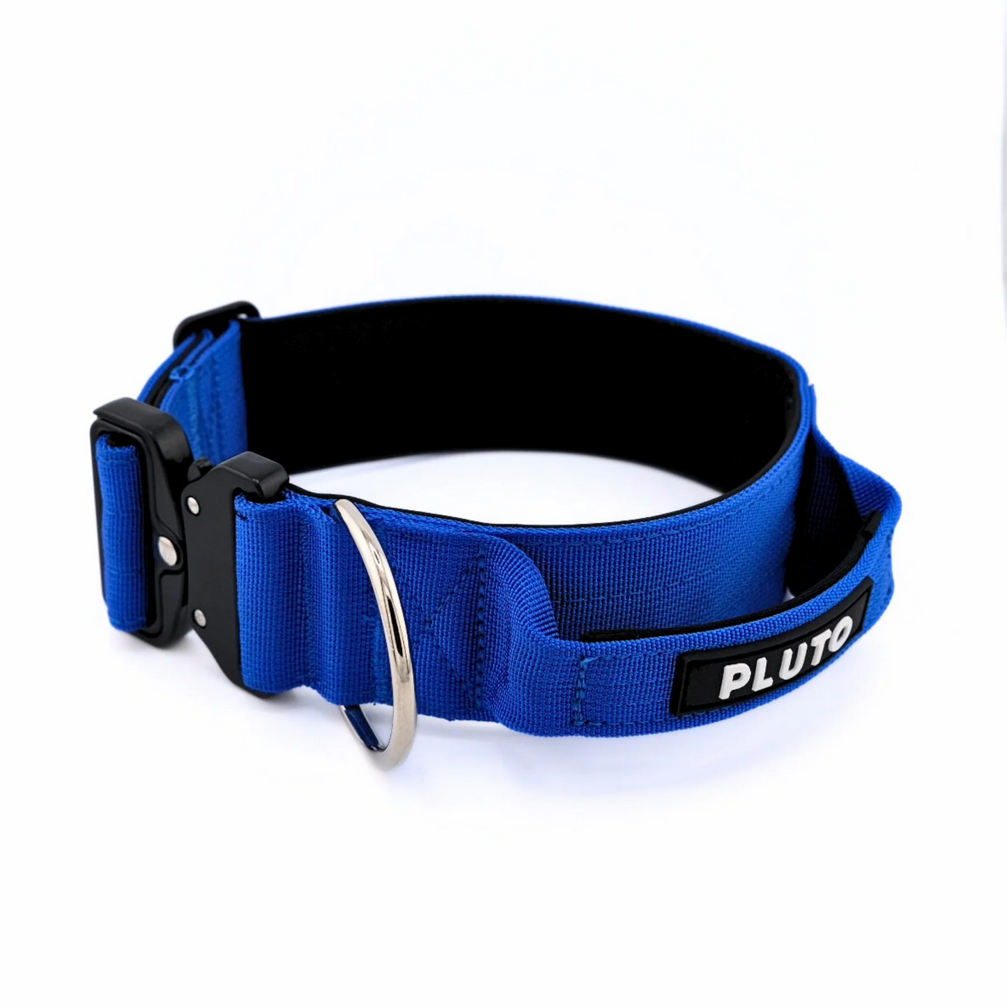 Pluto Pooch 5cm Royal Blue Heavy Duty Tactical Collar