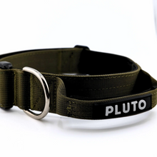 Pluto Pooch 4cm Moss Green Heavy Duty Tactical Collar