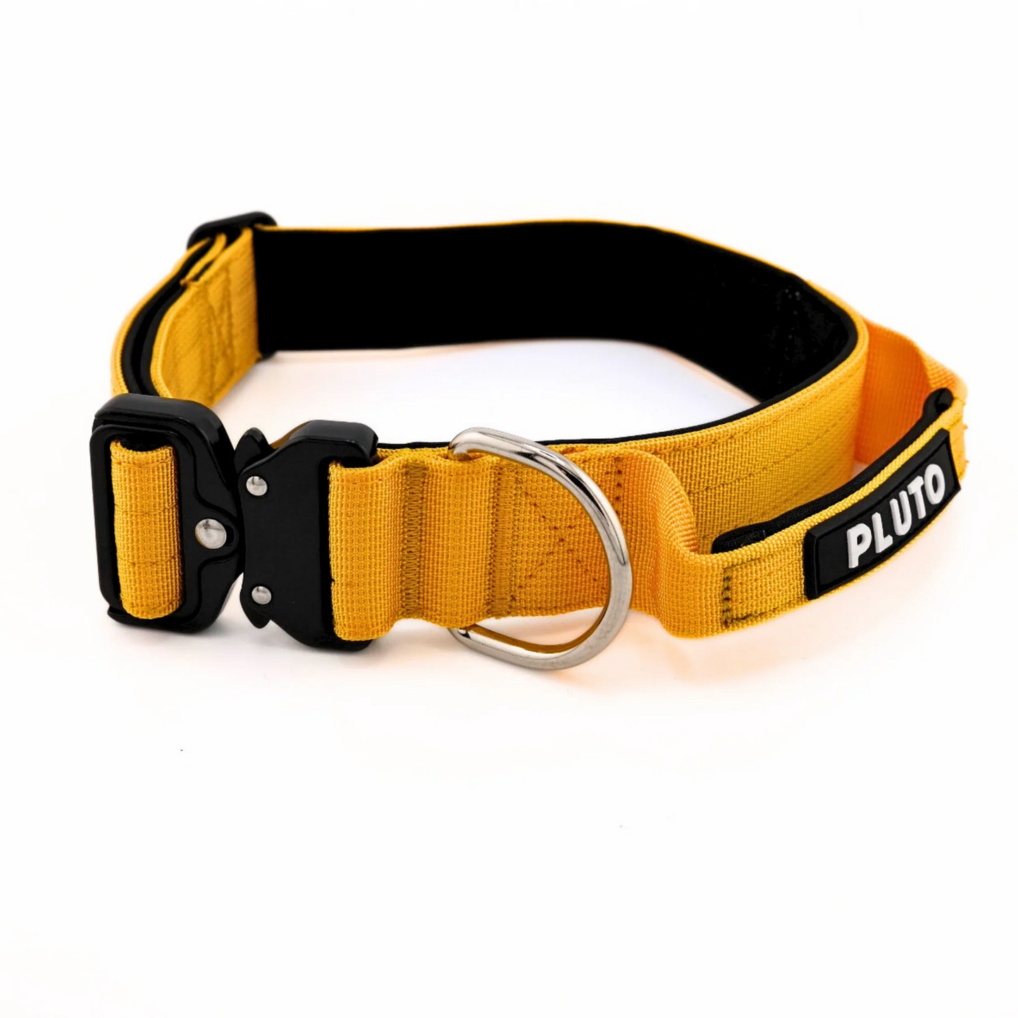 Pluto Pooch 4cm Gold Heavy Duty Tactical Collar