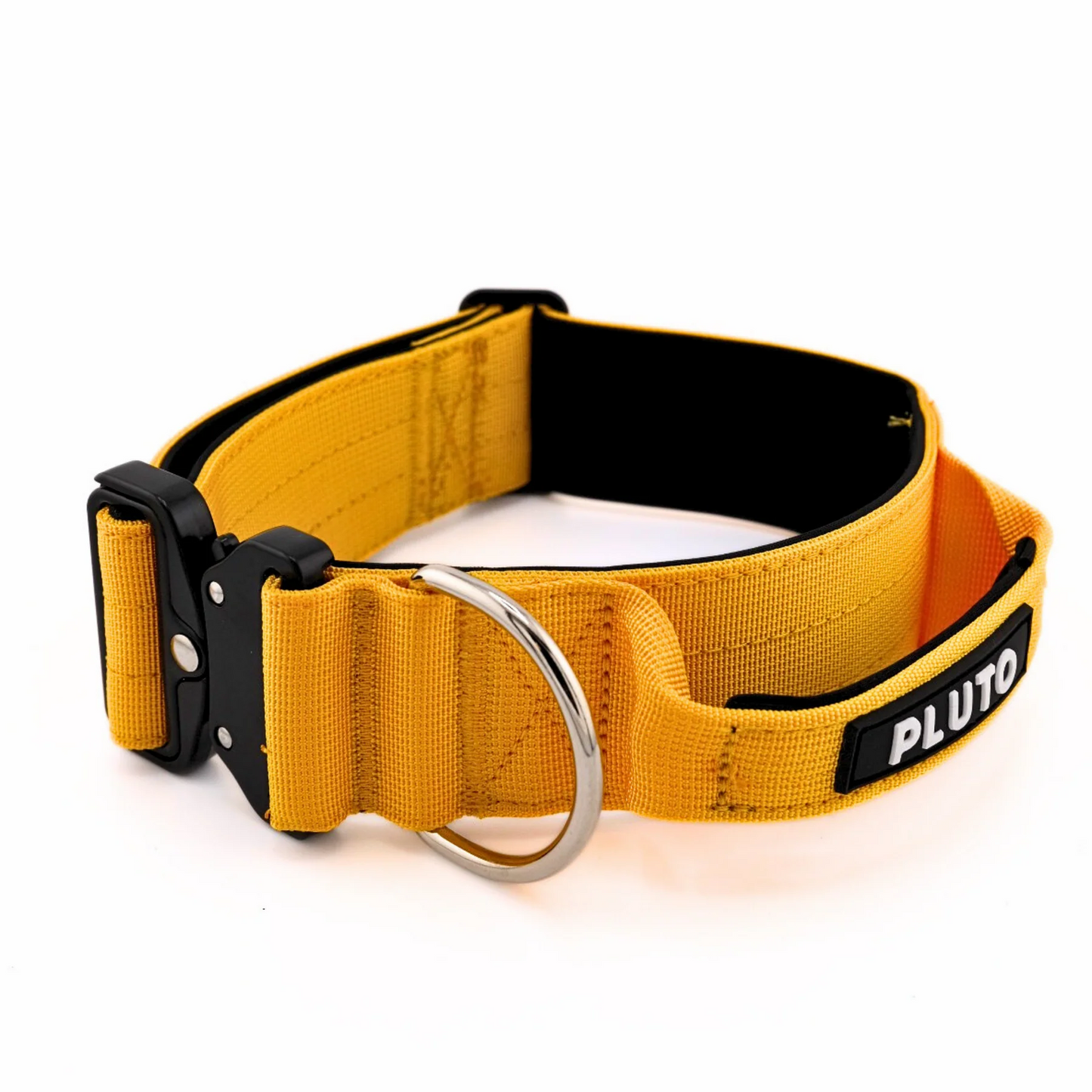 Pluto Pooch 5cm Gold Heavy Duty Tactical Collar