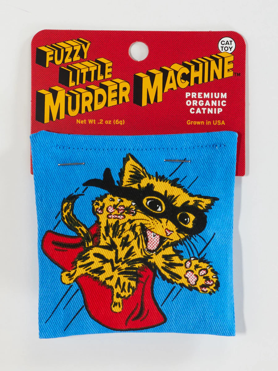 Blue Q Fuzzy Little Murder Machine Organic Catnip Pouch