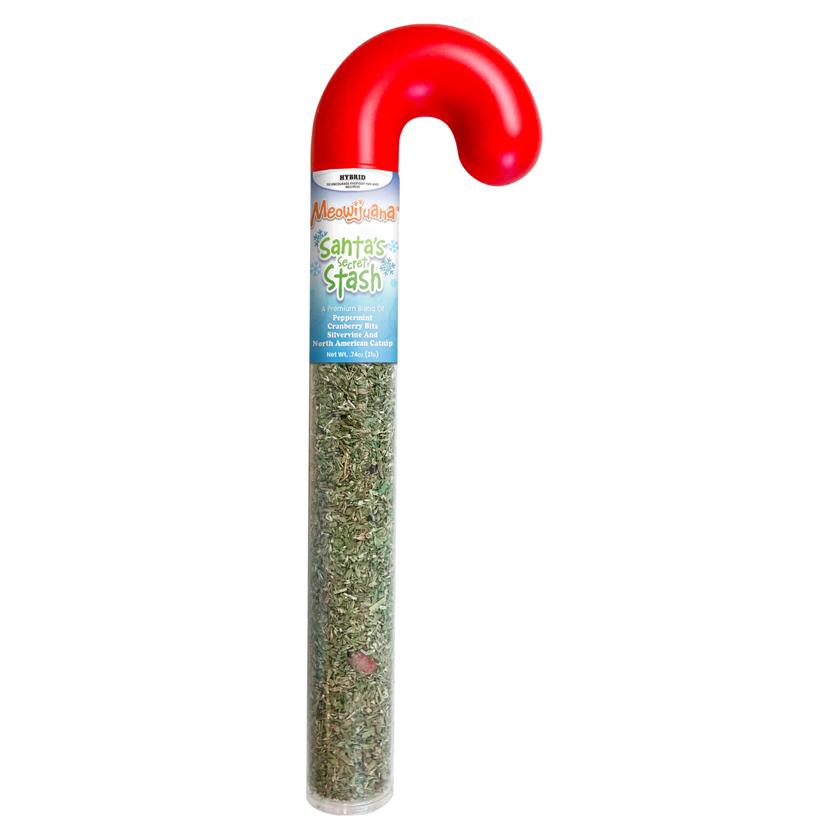 Meowijuana Santa's Secret Stash Premium Blend Catnip with Peppermint, Cranberry Shavings & Silvervine 21g