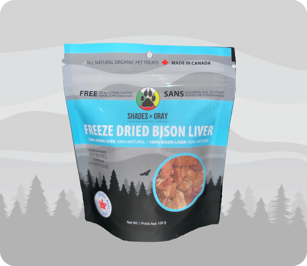 Shades of Gray Indigenous Freeze Dried Bison Liver Treats 100g