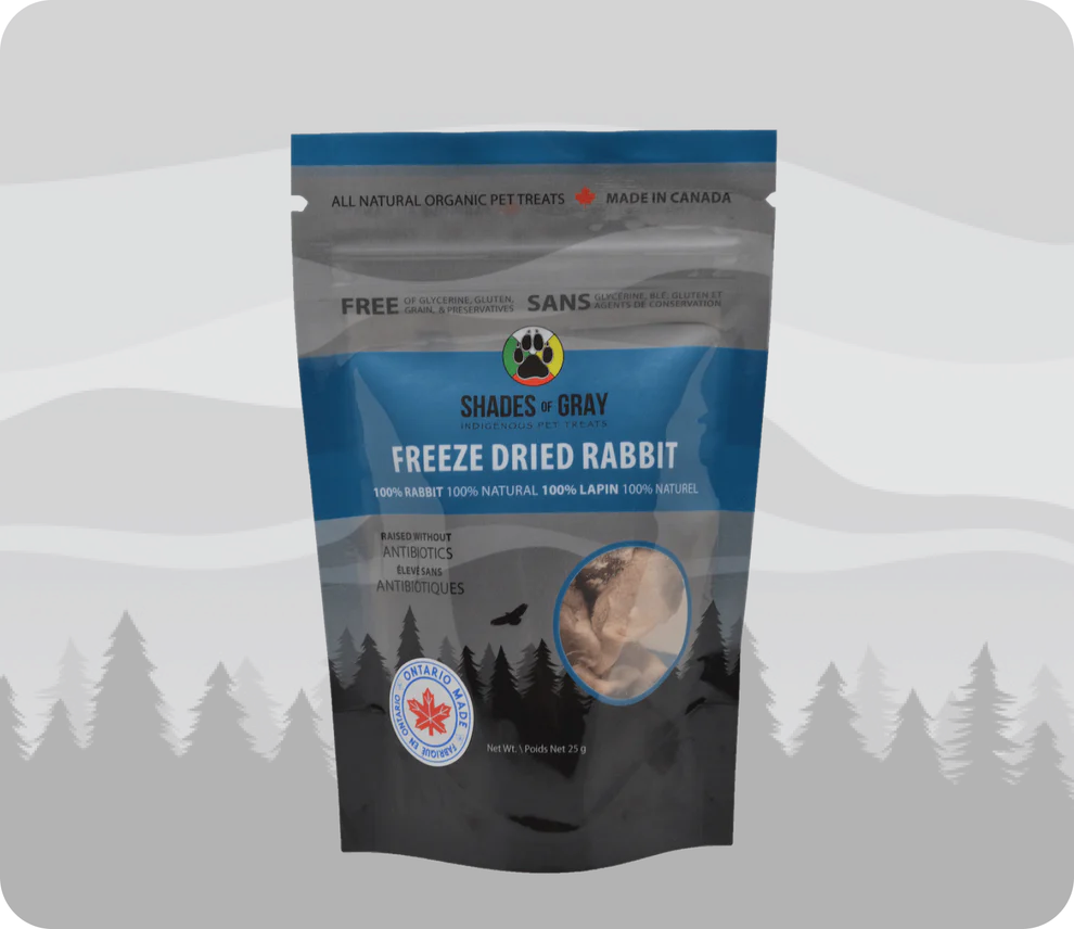 Shades of Gray Indigenous Freeze Dried Rabbit Treats 25g