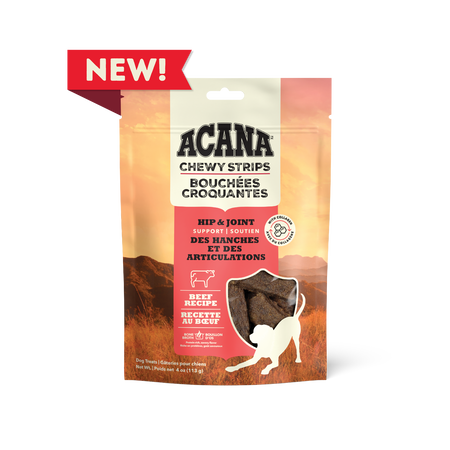 Acana Beef Chewy Strips Hip & Joint Support 113g