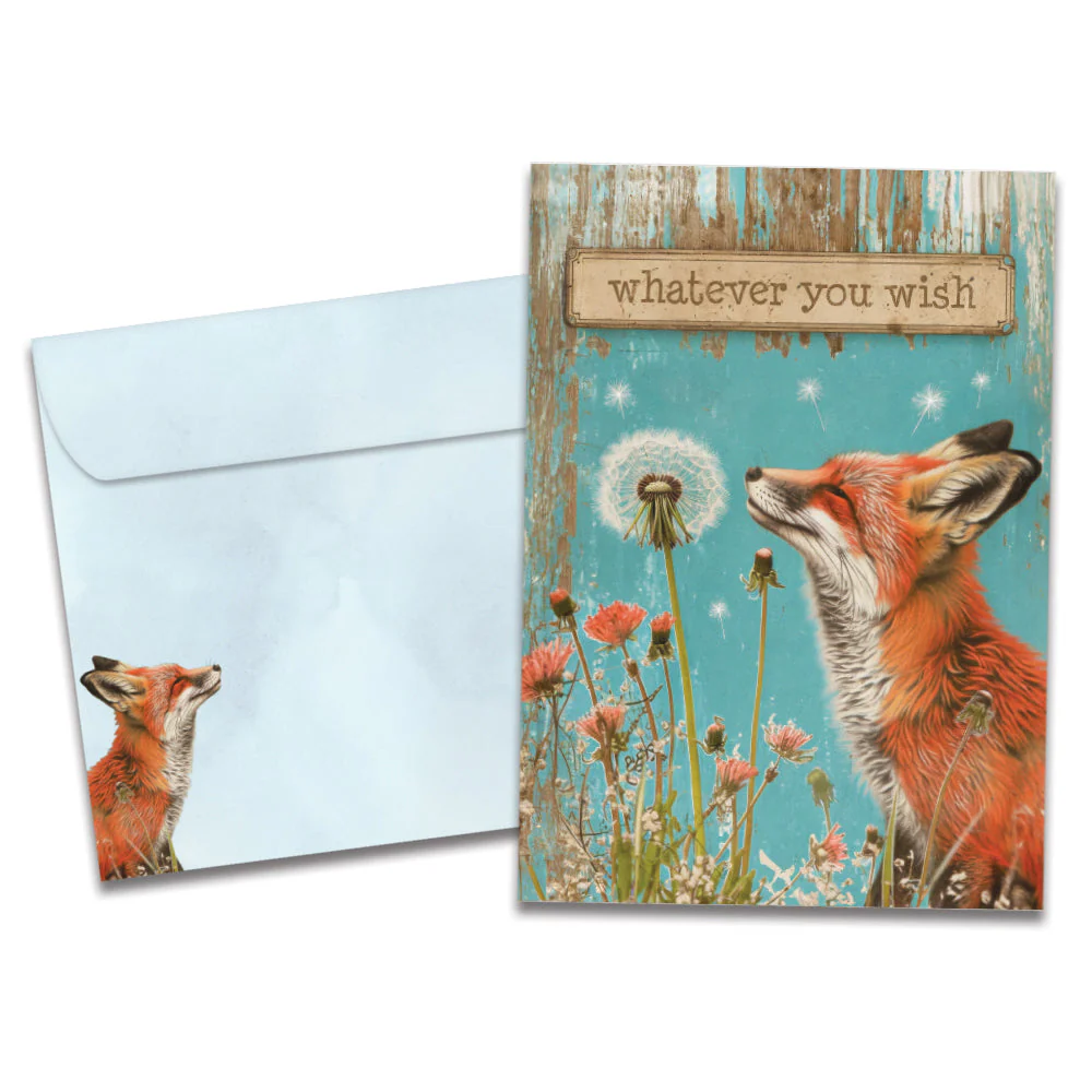 TreeFree Greeting Cards Fox Wishes