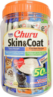 Inaba Churu Skin & Coat Variety Puree 50 Pack