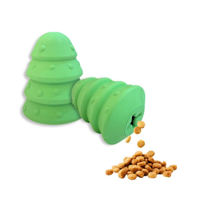 eChew Large Christmas Tree Durable Treat Dispenser Toy