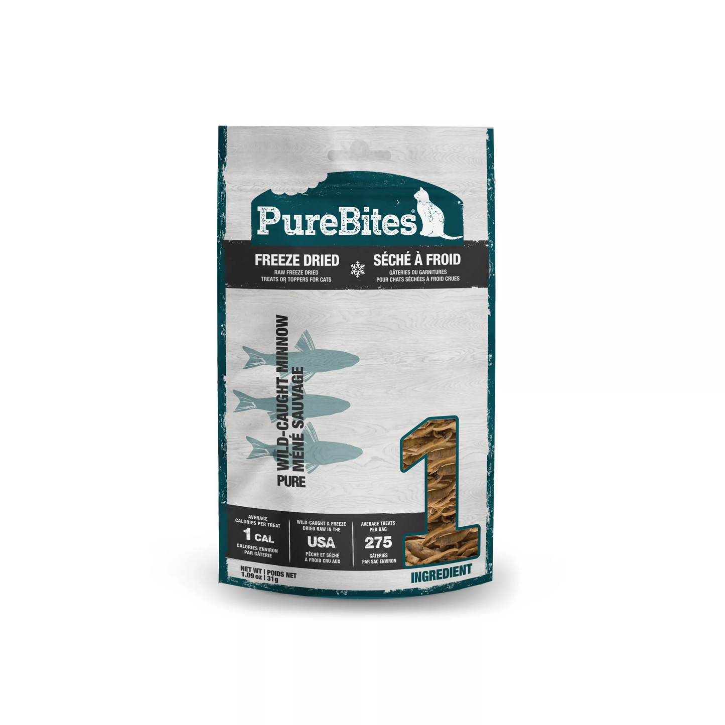 Purebites Freeze Dried Minnow Cat Treats 31g