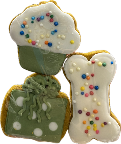 HappyNess Birthday 3 Pack HappyBites Gourmet Dog Cookies