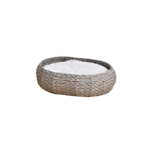 PetPals Group Handwoven Pet Oval Tub in Natural with Removable Cushion