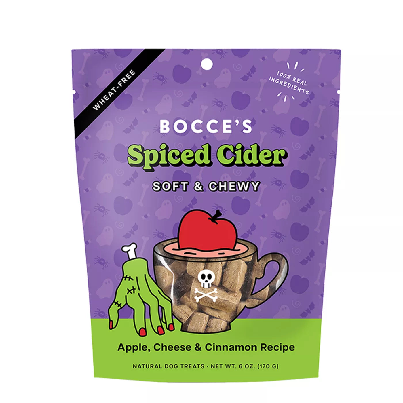 Bocces Bakery Spiced Cider Apple, Cheese & Cinnamon Soft & Chewy Dog Treats 6oz