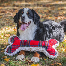 HuggleHoundz Tartan Bone Dog Toy