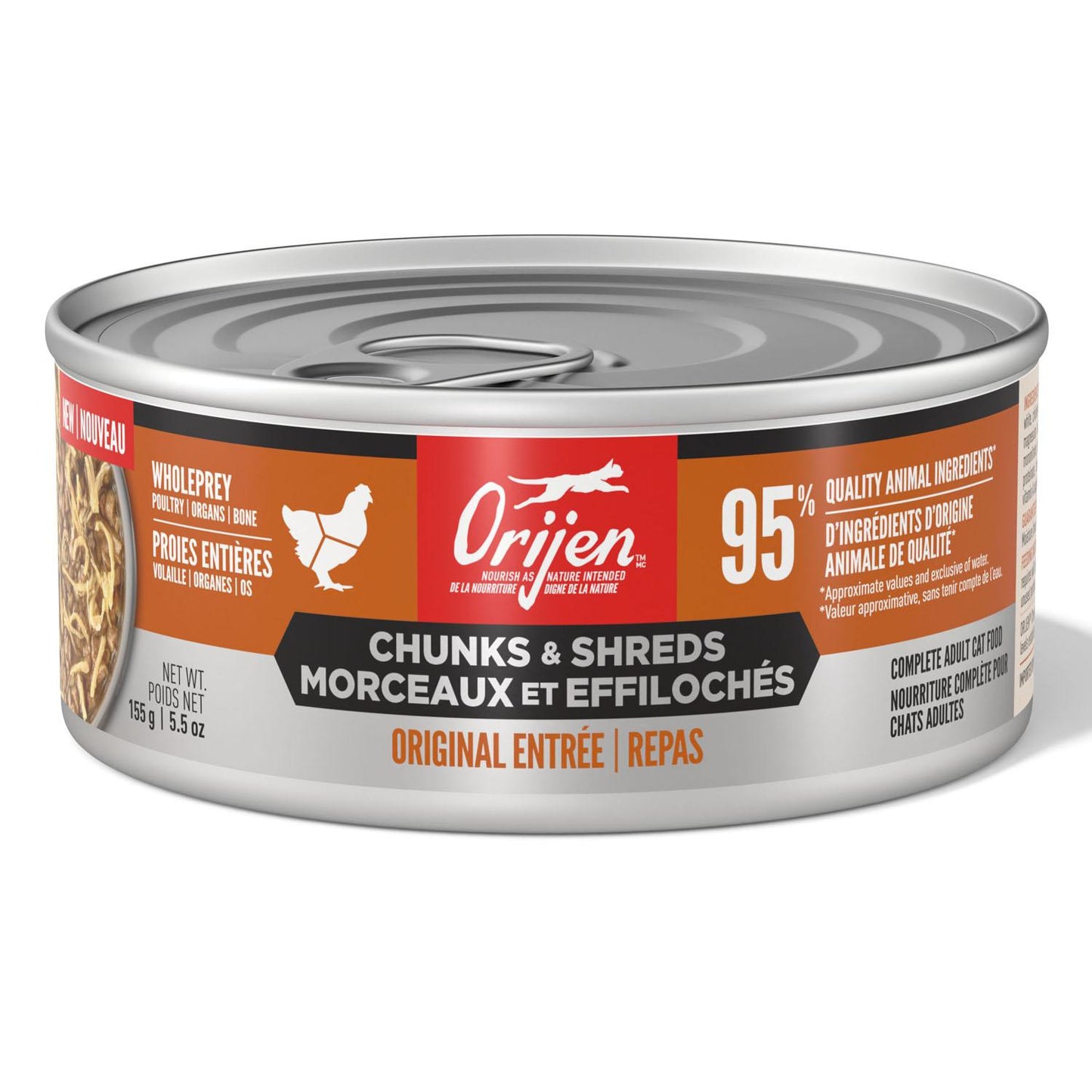 Orijen Chicken & Salmon Chunks & Shreds Wet Cat Food 5.5oz
