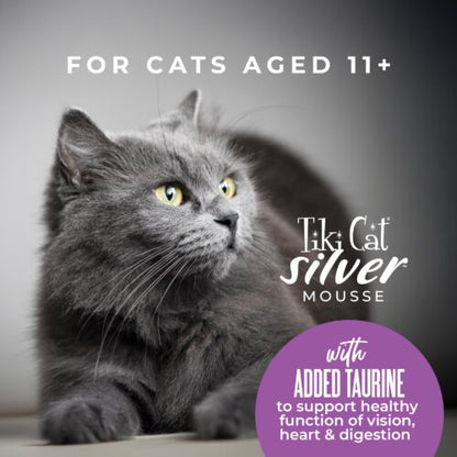 Tiki Cat Silver Mousse Tuna, Mackerel & Pumpkin Cat Food 2.8oz