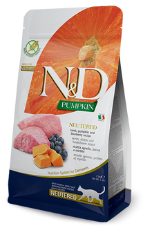 Farmina N&D Adult Neutered Lamb, Blueberry & Pumpkin for Cats