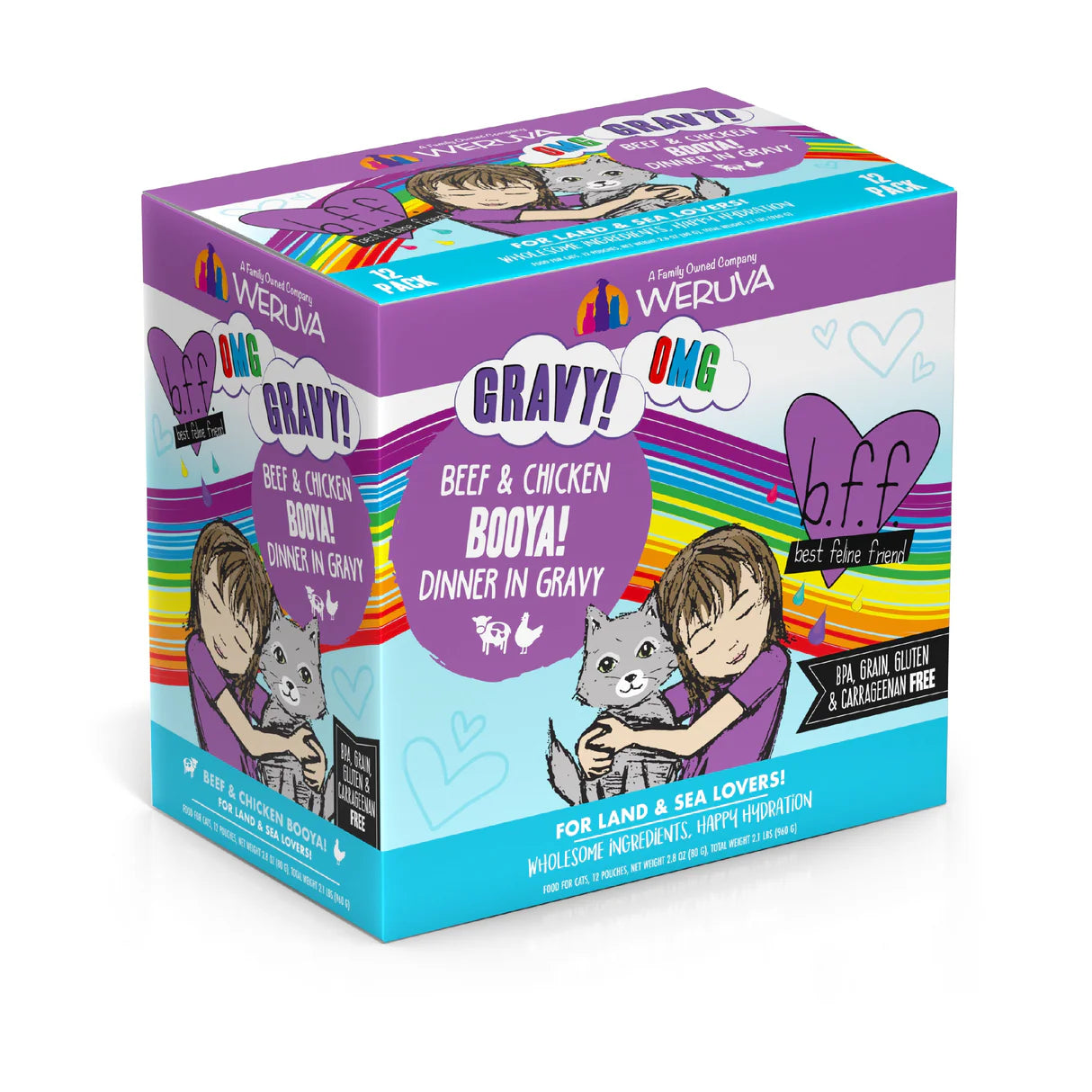 Weruva BFF OMG Beef & Chicken Booya! Dinner in Gravy for Cats 2.8oz