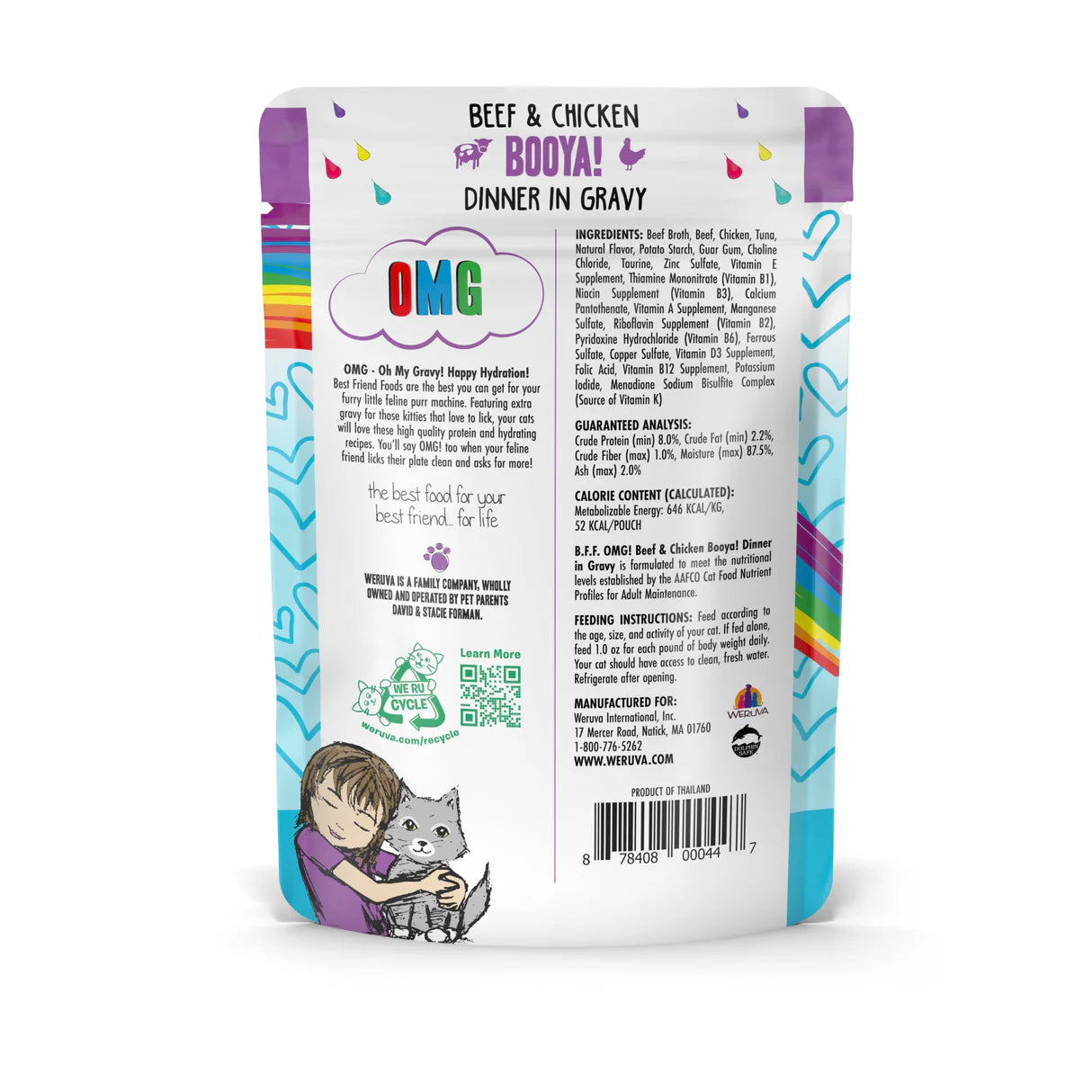 Weruva BFF OMG Beef & Chicken Booya! Dinner in Gravy for Cats 2.8oz