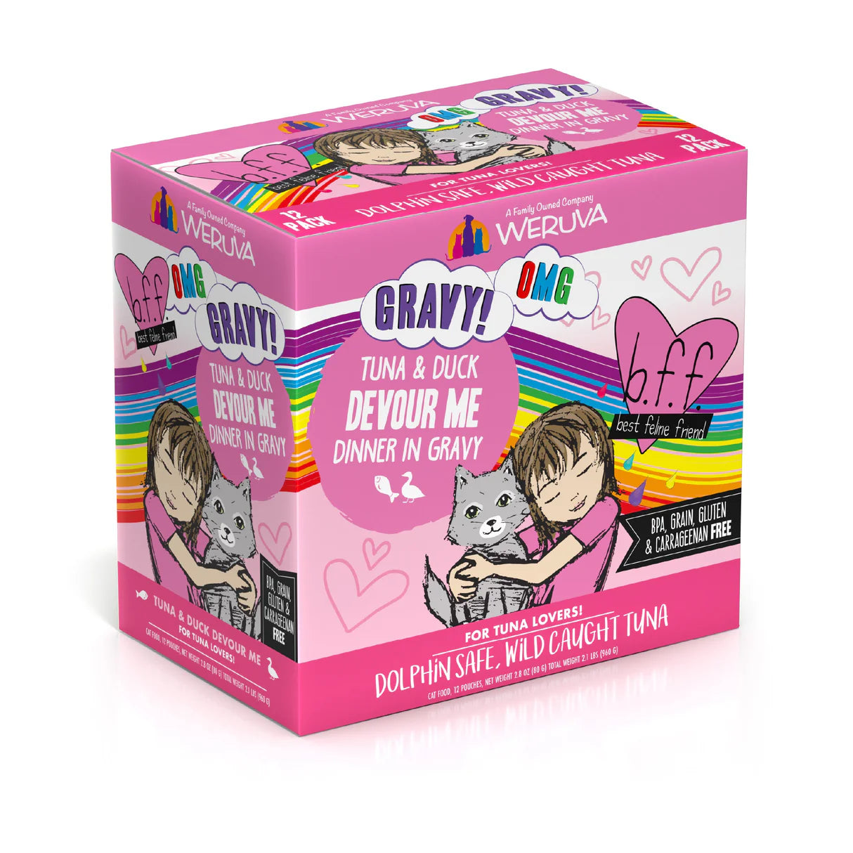 Weruva BFF OMG Tuna & Duck Devour Me Dinner in Gravy for Cats 3oz