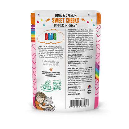 Weruva BFF OMG Tuna & Salmon Sweet Cheeks Dinner in Gravy for Cats 3oz