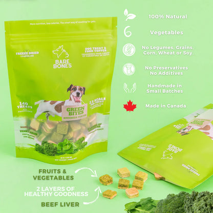 The Barebones Co. Green Bites 35g - 140 Treats/bag