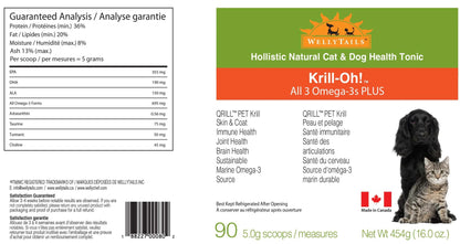 WellyTails Krill Oh Omega 3S for Dogs 454g