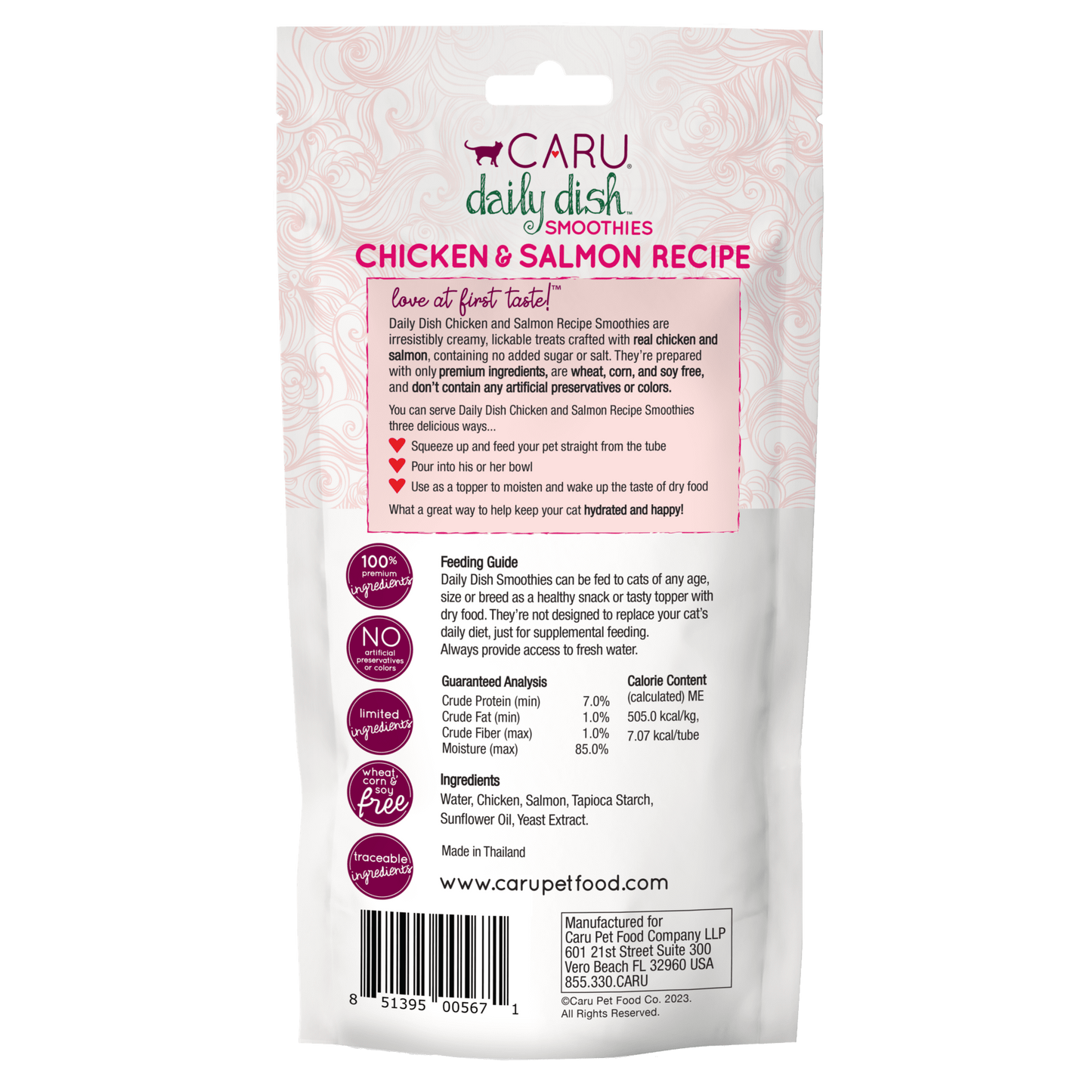 Caru Chicken & Salmon Lickable Treats for Cats