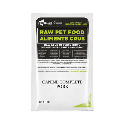Iron Will Raw 🍁Canine Complete Pork Dinner 6lb