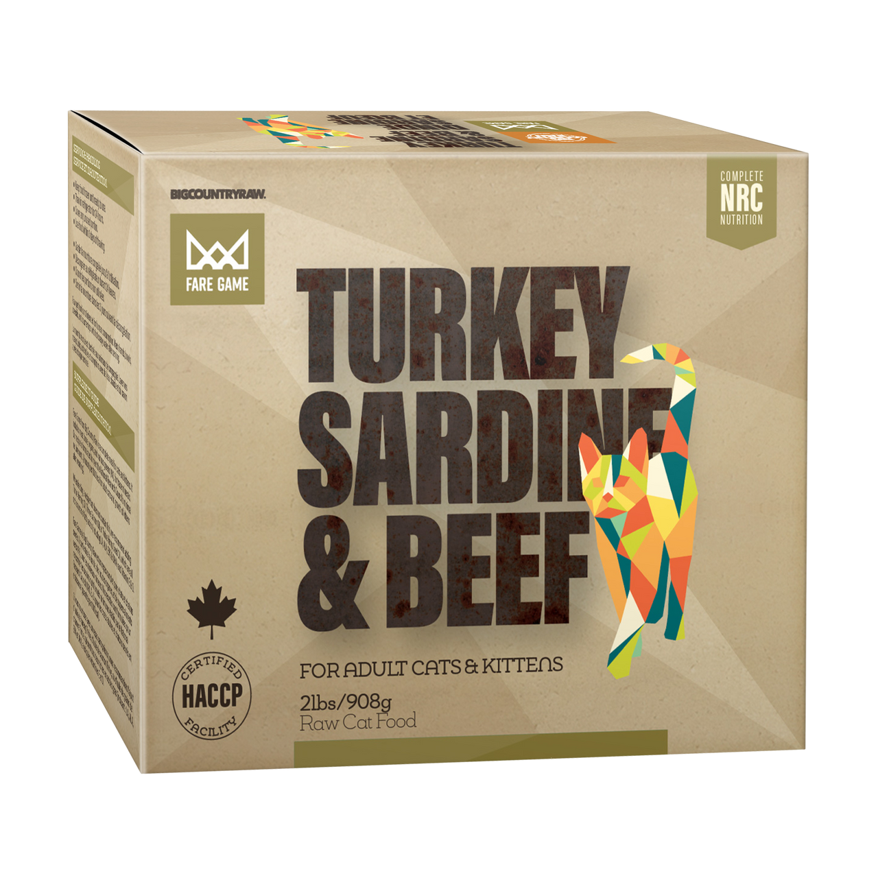 Big Country Raw Fare Game Turkey and Sardines with Beef 2lb