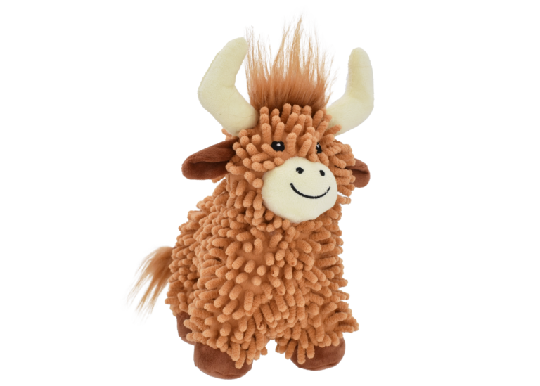 Multipet Floppy Highland Cow Dog Plush Toy