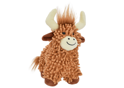 Multipet Floppy Highland Cow Dog Plush Toy