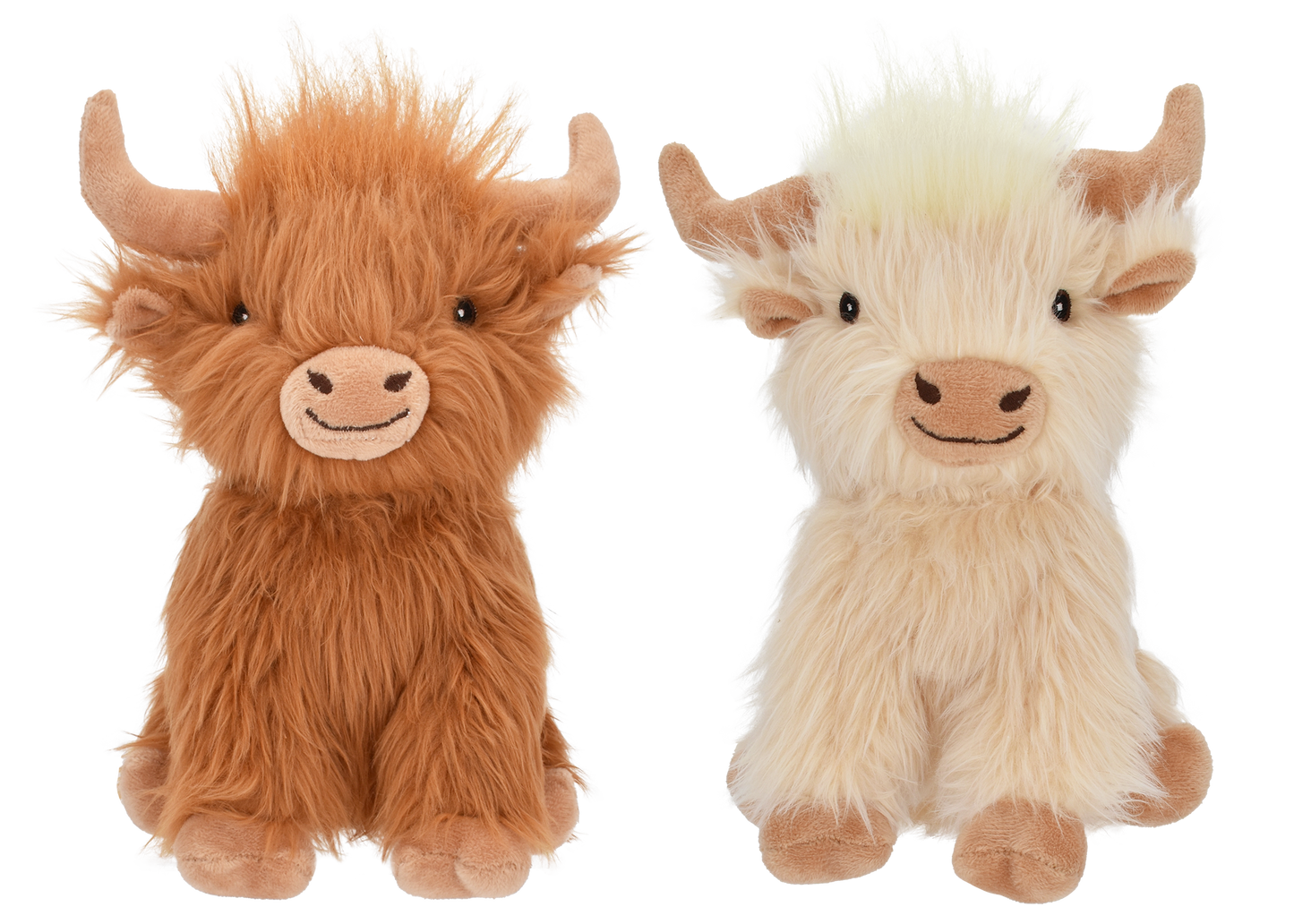 Multipet Highland Cow Brown & Cream Dog Plush Toy