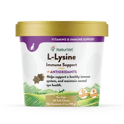 Naturvet L-Lysine Immune Support for Cats 60ct