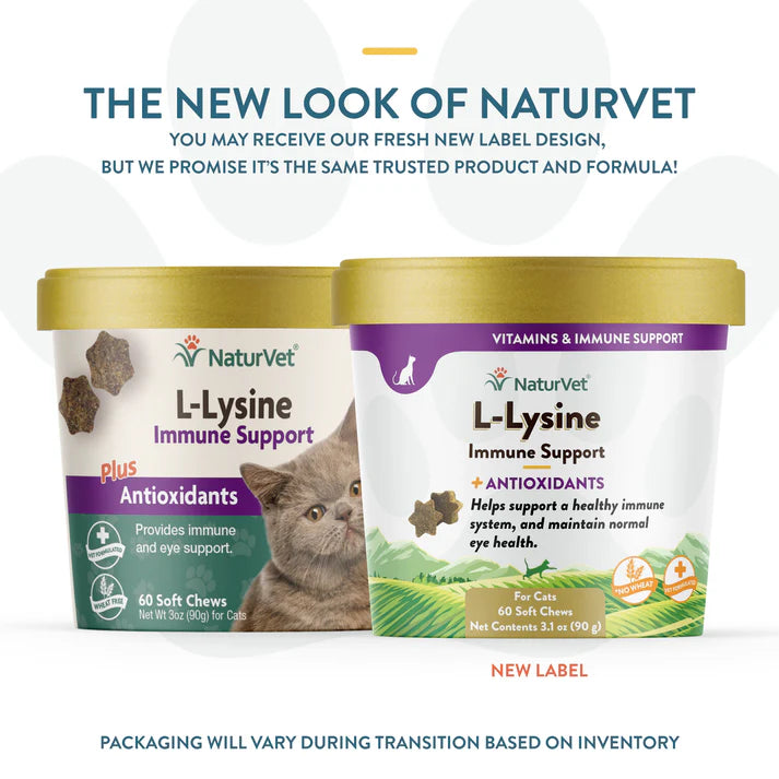 Naturvet L-Lysine Immune Support for Cats 60ct