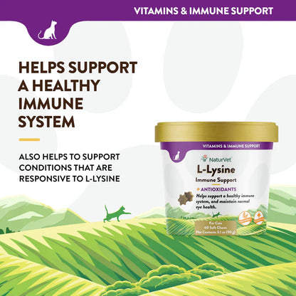 Naturvet L-Lysine Immune Support for Cats 60ct