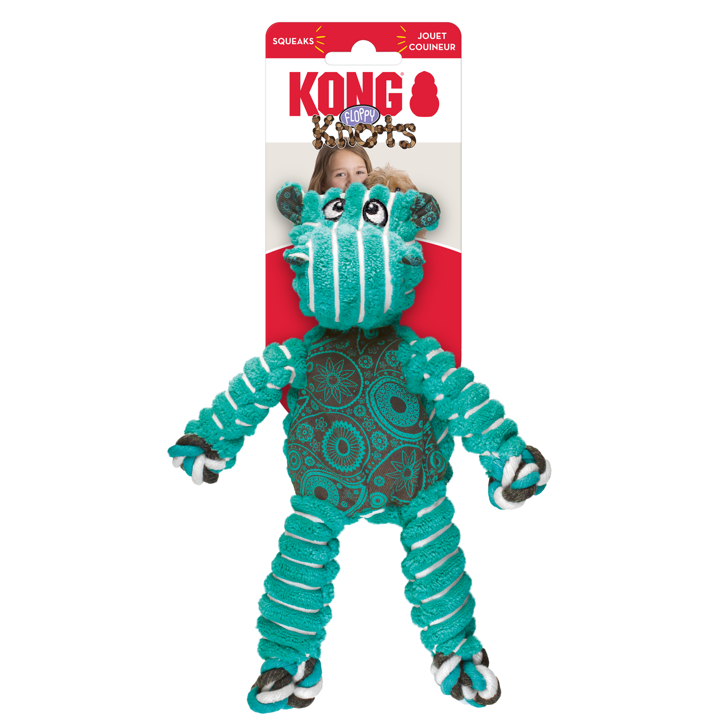 Kong Floppy Knots Hippo