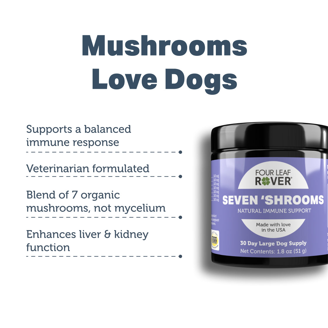 Four Leaf Rover Seven 'Shrooms - Organic Mushroom Mix 51g