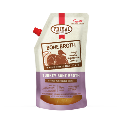 Primal Pet Foods Turkey Bone Broth 20Oz