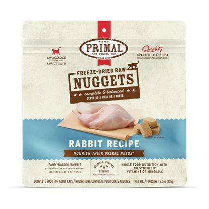 Primal Rabbit Freeze Dried Nuggets for Cats 14oz