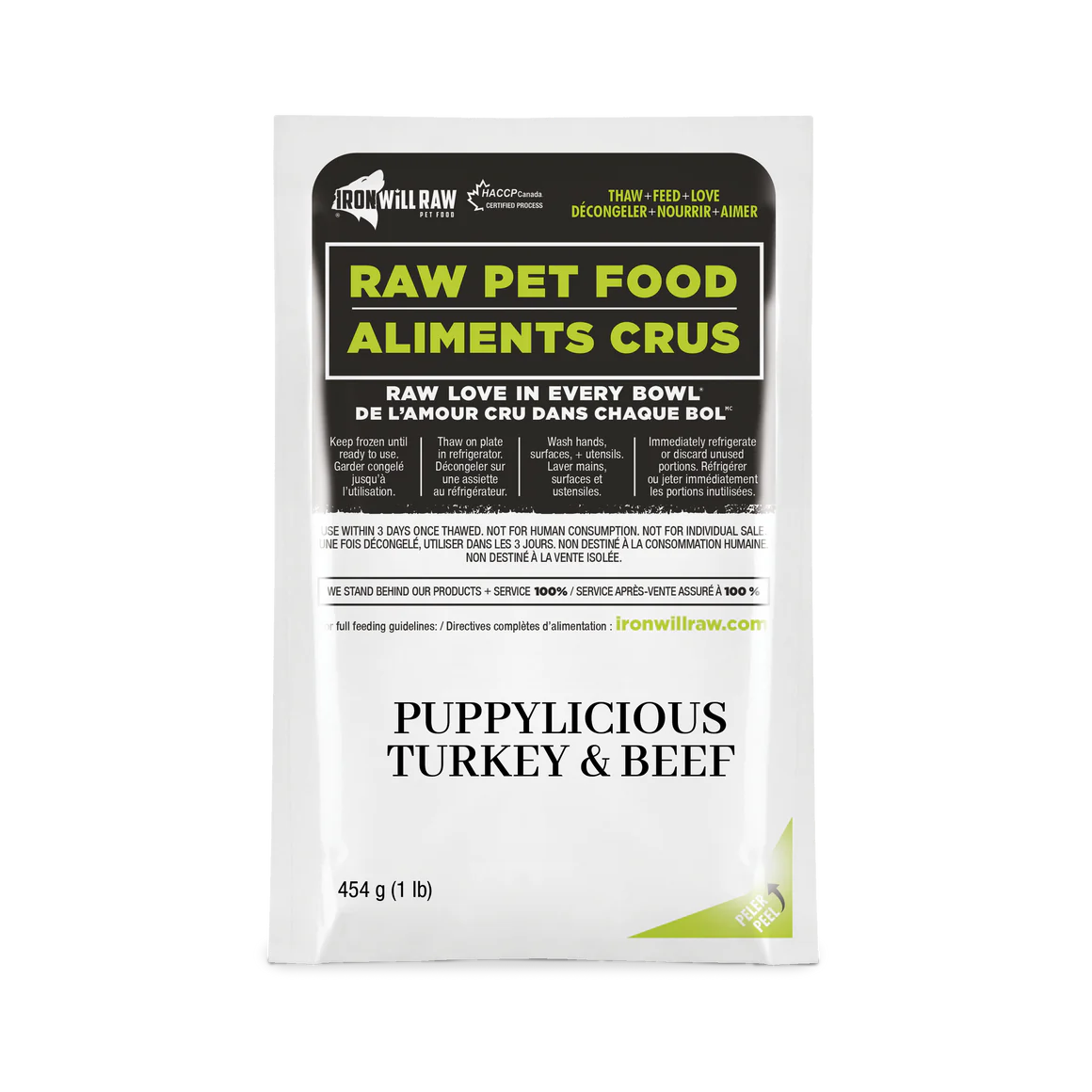 Iron Will Raw 🍁Puppylicious Turkey and Beef 12lb