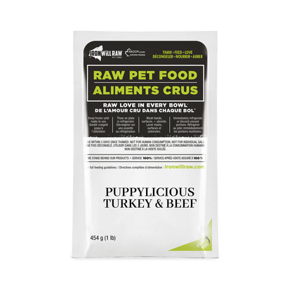 Iron Will Raw 🍁Puppylicious Turkey and Beef 12lb