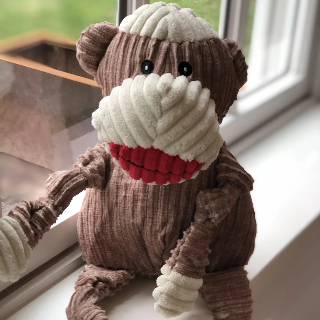 Huggle Hounds Sock Monkey Knotties Dog Toy