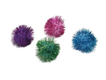 Turbo Glitter Pom Poms 4pk