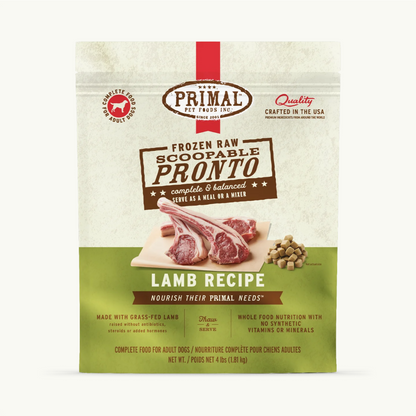 Primal Pet Foods Canine Lamb Pronto Formula 4lb