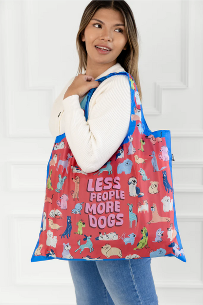 Uptown Sox Ltd. More Dogs, Less People Foldable Tote